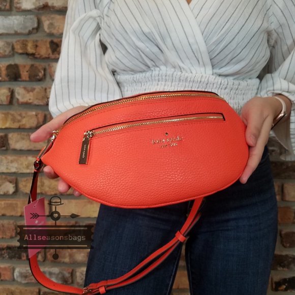 Kate Spade LEILA BELT Bag Coral Buds FANNY Pack - Picture 4 of 12